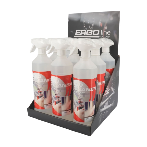 Lot de 9 nettoyants vitres et pare-brise spécial traces FIRST E-VAP CLEANER avec présentoir